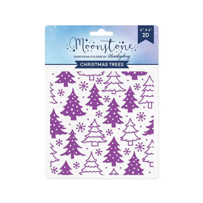 Moonstone Embossing Folders - Christmas Trees 1