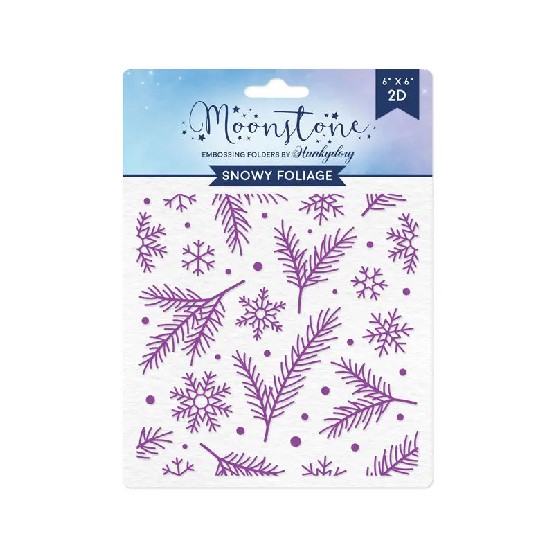 Moonstone Embossing Folders - Snowy Foliage 1
