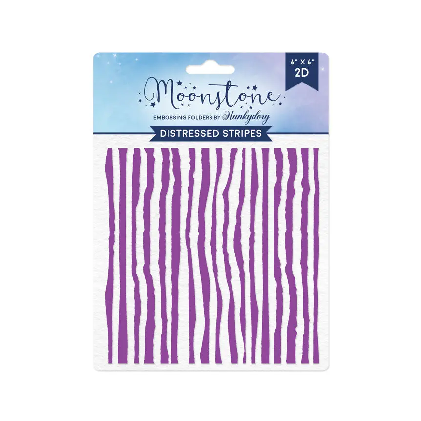 Moonstone Embossing Folders - Distressed Stripes 1