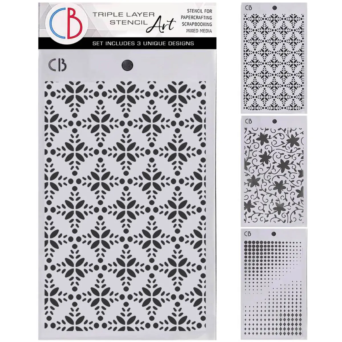Winter Season Stencil Mix 5"X8"– Triple Layer Set (3 Unique Designs) 1
