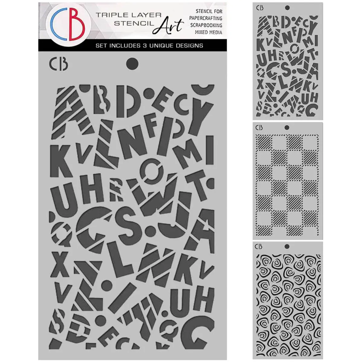Lunibloom Stencil Mix 5"X8"– Triple Layer Set (3 Unique Designs) 1