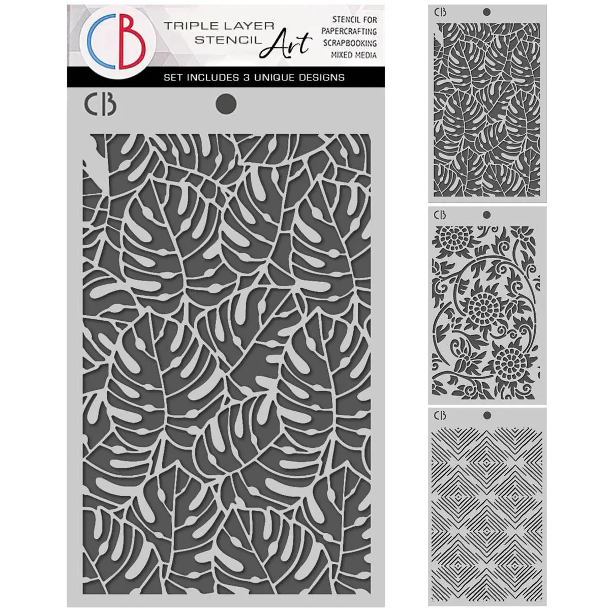 Artemis Stencil Mix 5"X8"– Triple Layer Set (3 Unique Designs) 1