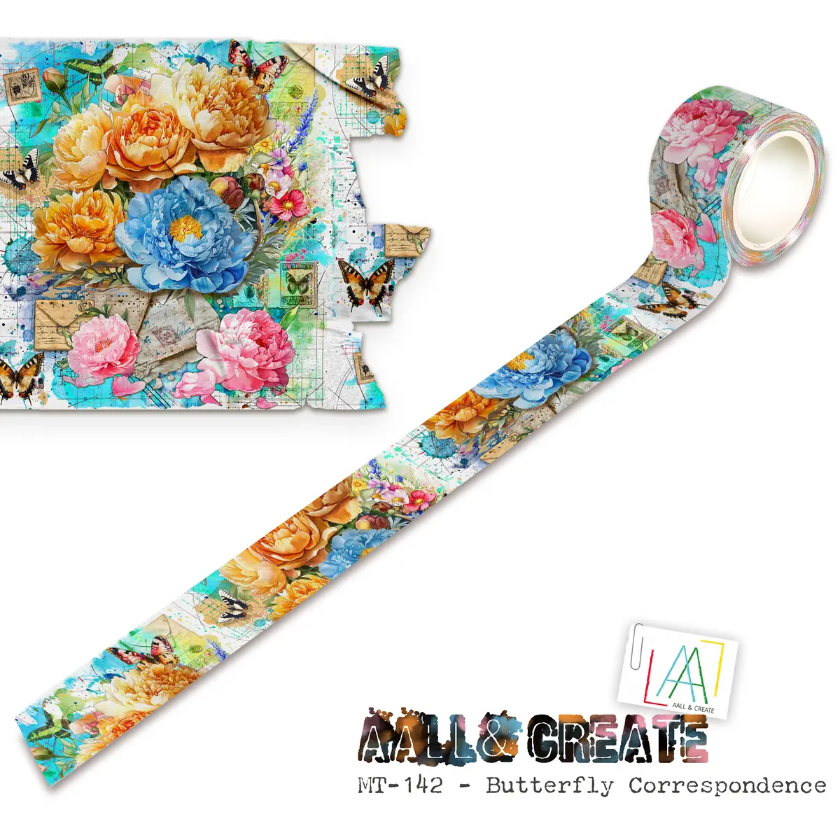 Aall And Create - Washi Tape 25Mm X 10M - Butterfly Correspondence (Layer-It-Up!) 1