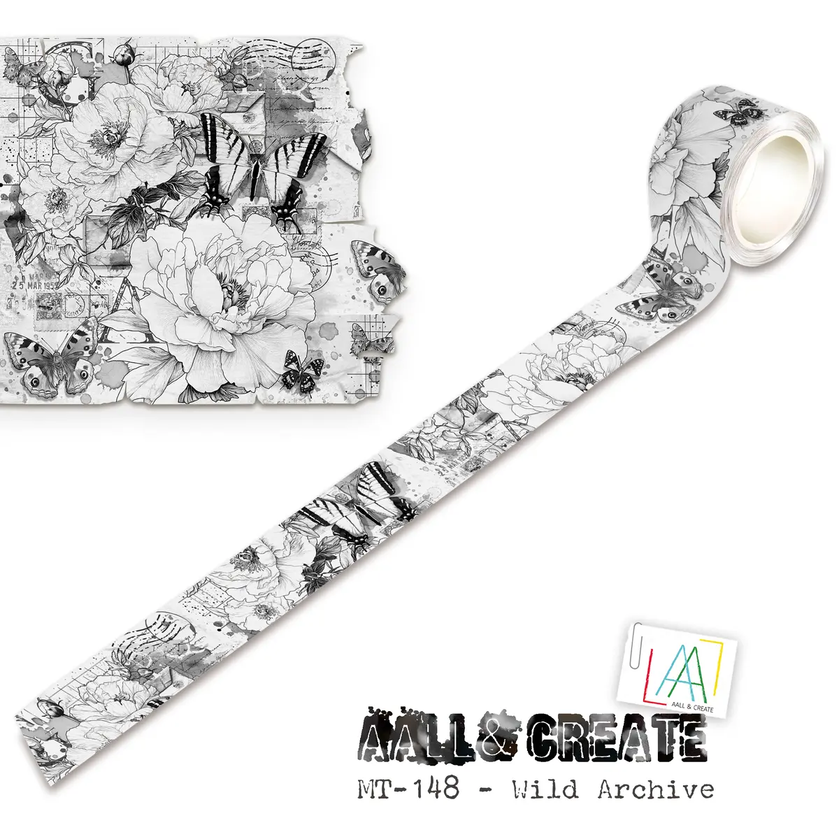 Aall And Create - Washi Tape 25Mm X 10M - Wild Archive (Layer-It-Up) 1