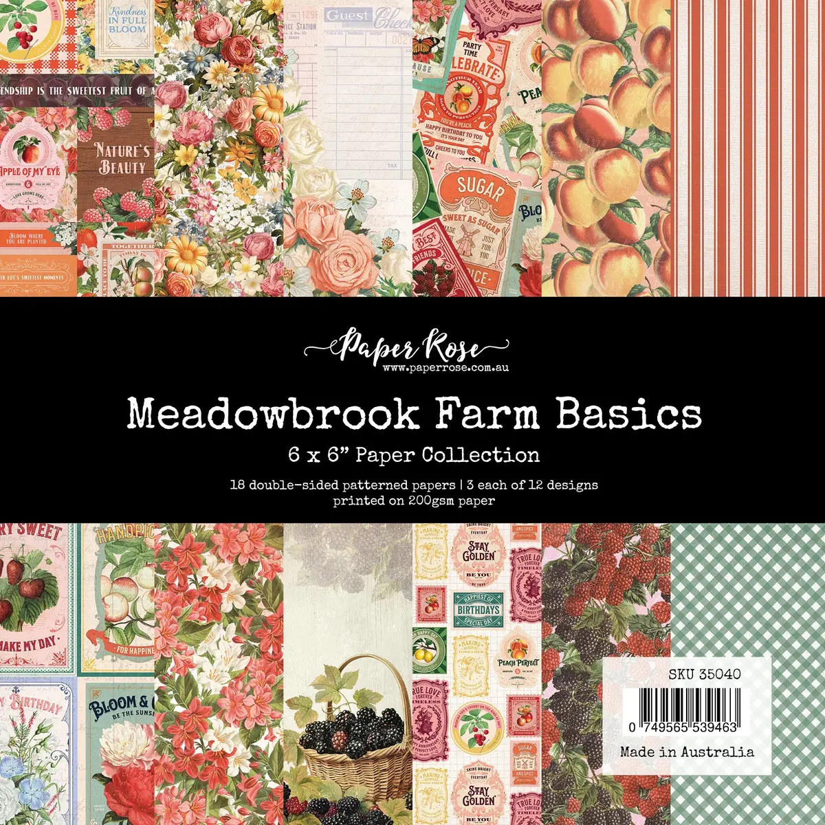 Meadowbrook Farm Basics 6X6 Paper Collection 35040 1