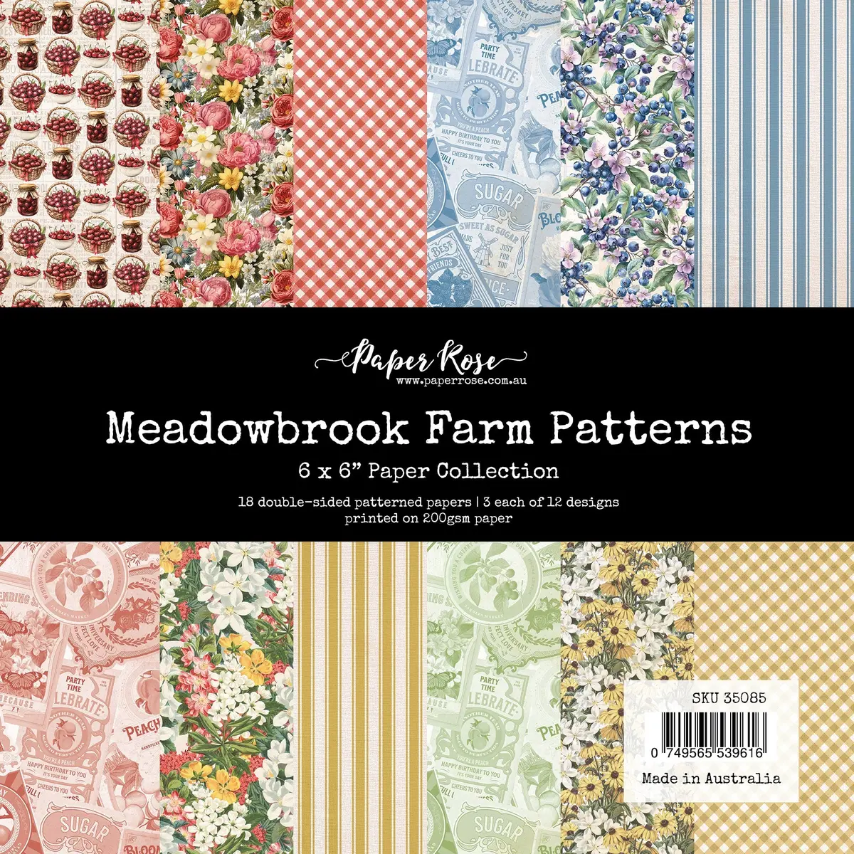 Meadowbrook Farm Patterns 6X6 Paper Collection 35085 1