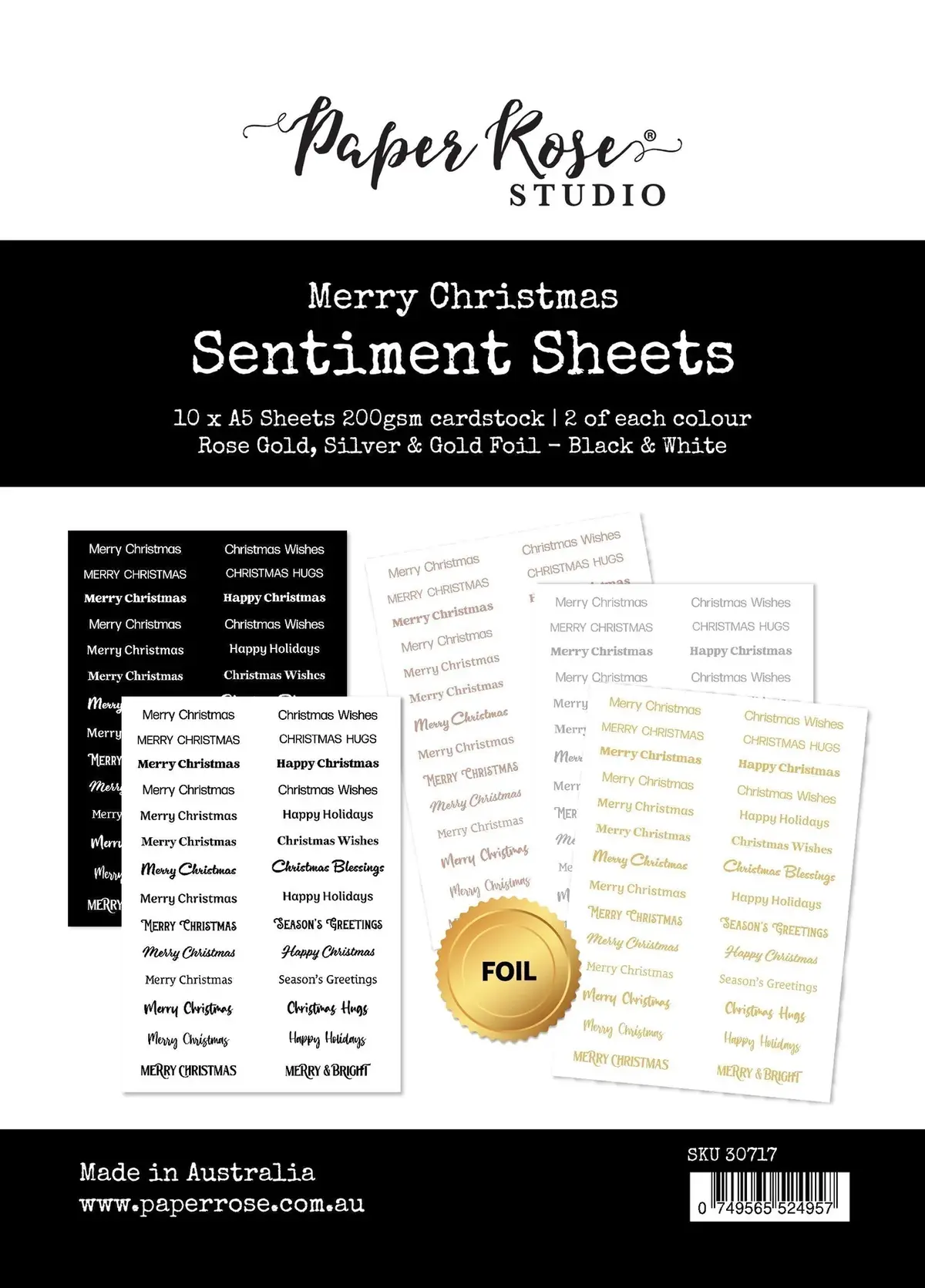 Merry Christmas Sentiment Sheets 30717 1