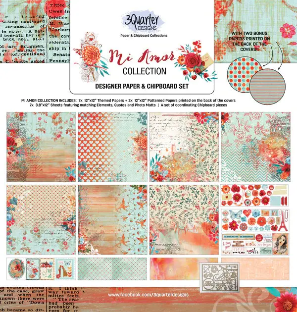 3Quarter Designs - Scrapbook Collection - Mi Amor 1