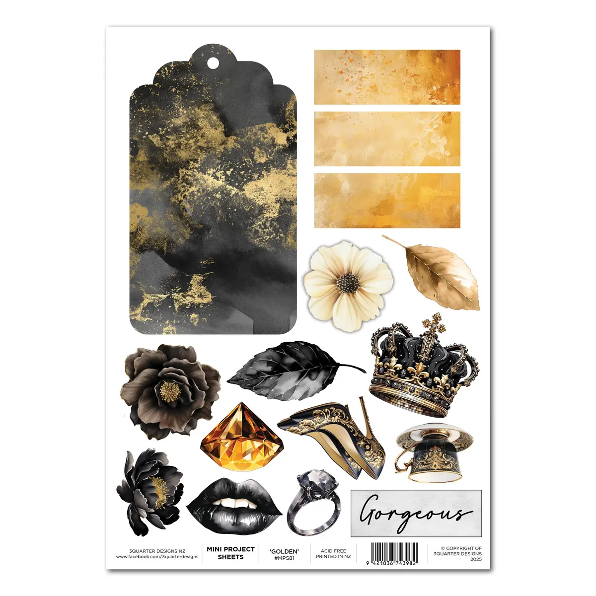 3Quarter Designs Golden Ebony - Mini Project Sheet 1
