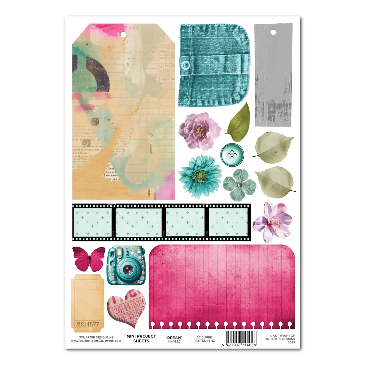 3Quarter Designs Teenage Dream - Mini Project Sheet 1