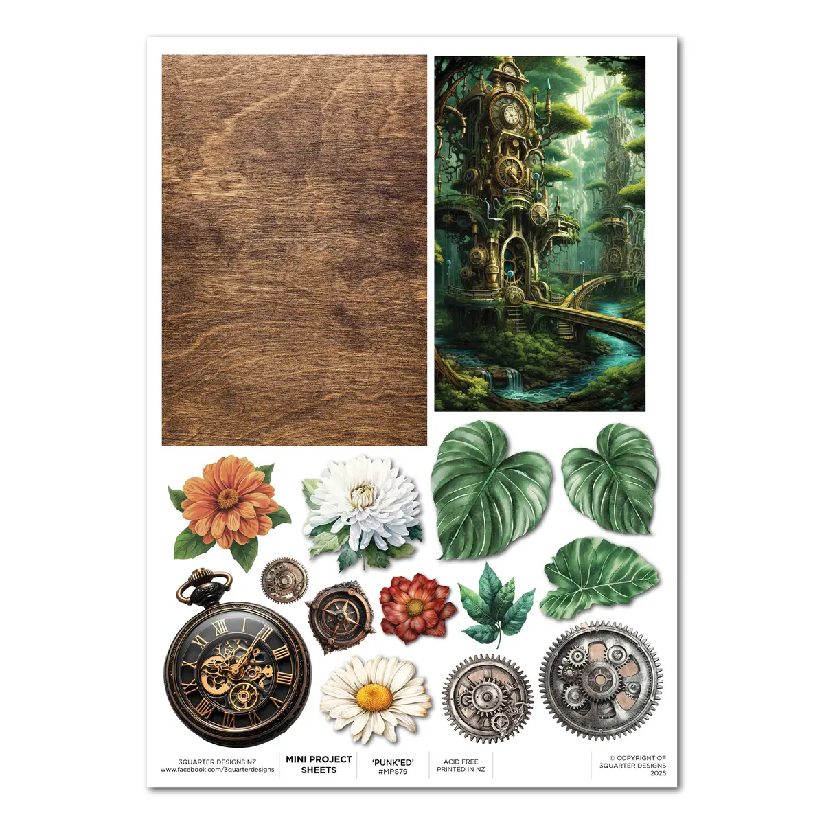 3Quarter Designs Punk'ed Forest - Mini Project Sheet 1