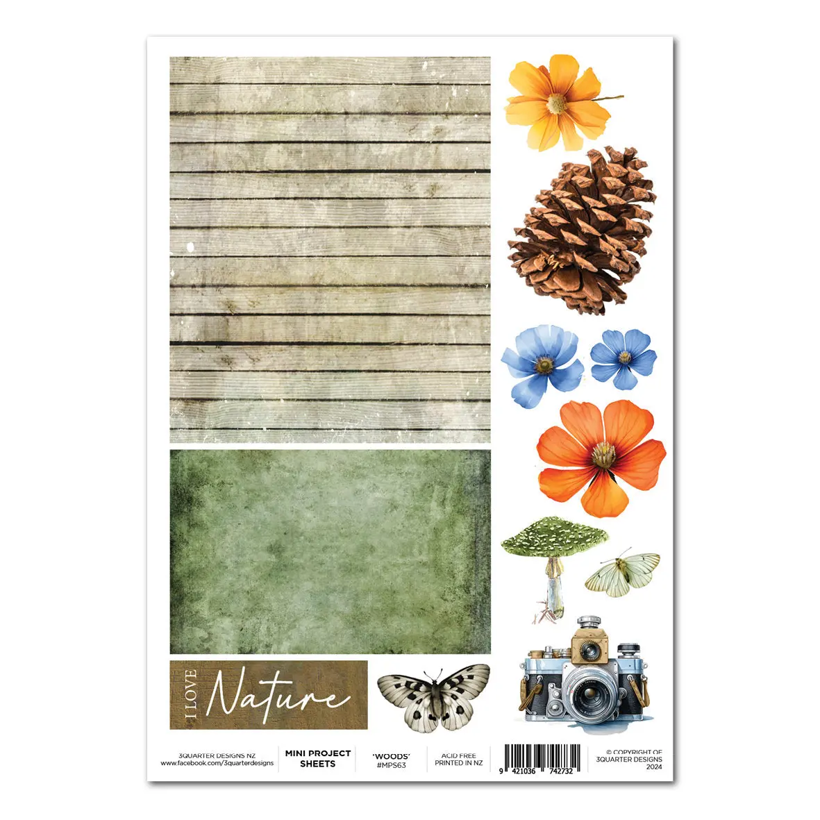 3Quarter Designs Idyllic Woods - Mini Project Sheet 1