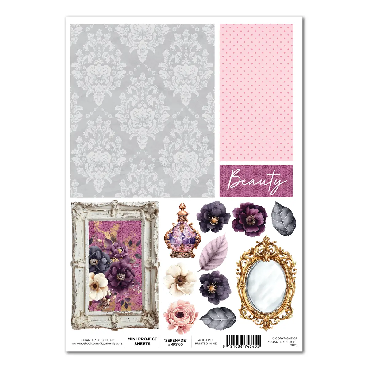 3Quarter Designs Petal Serenade - Mini Project Sheet 1