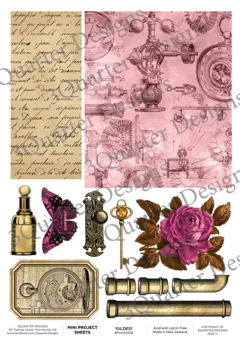 3Quarter Designs - Mini Project Sheet - Gilded Steampunk 1