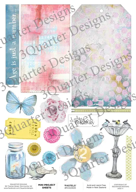 3Quarter Designs - Mini Project Sheet - Pastels 1