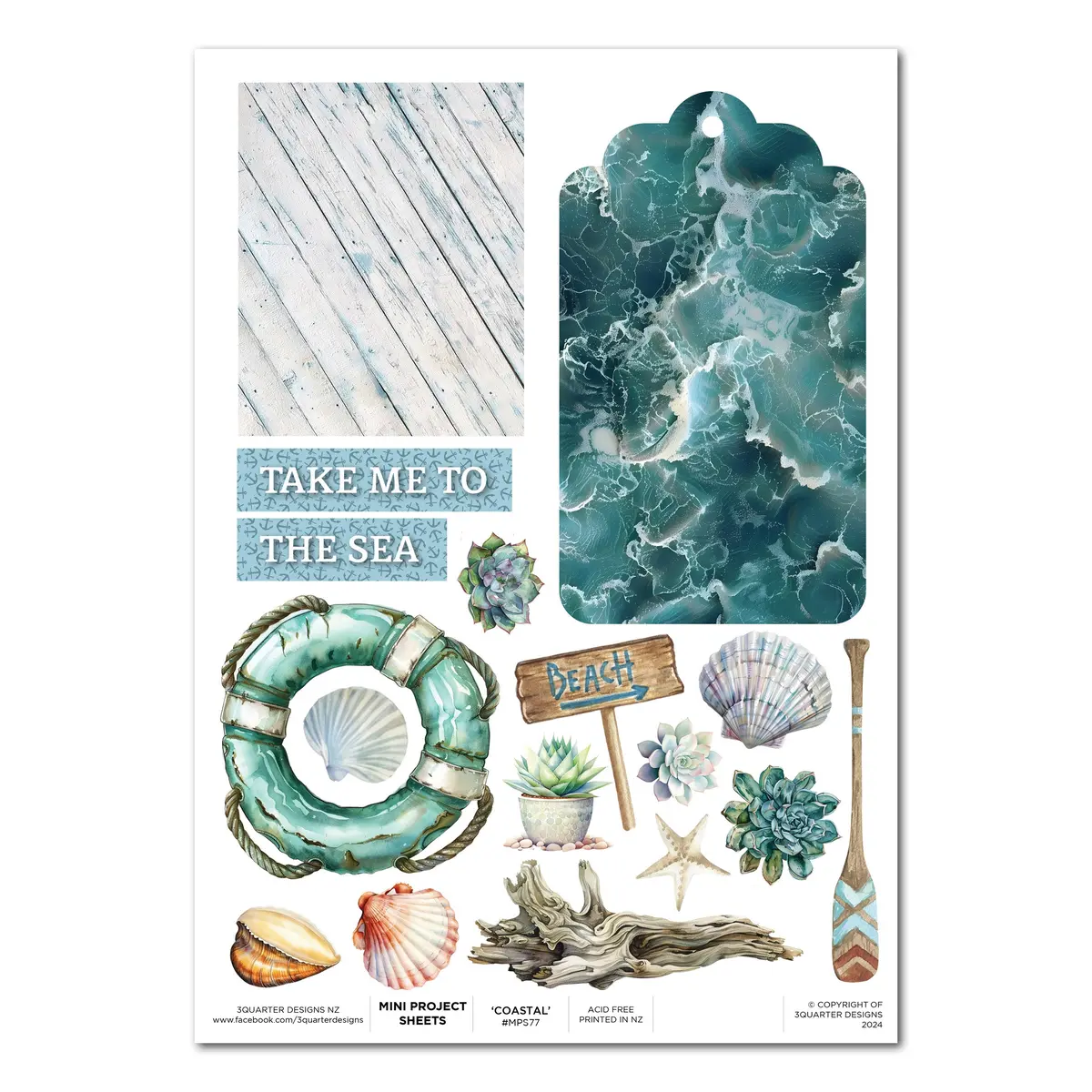 3Quarter Designs Coastal Boardwalk - Mini Project Sheet 1