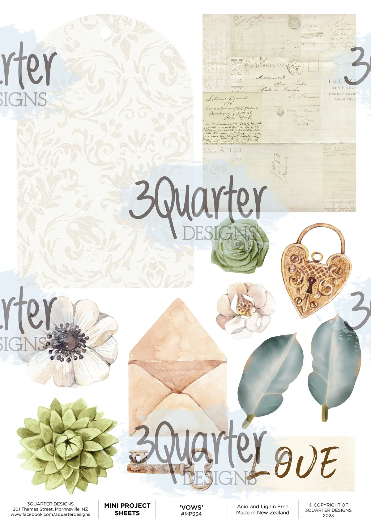 3Quarter Designs - Mini Project Sheet - Our Vows 1