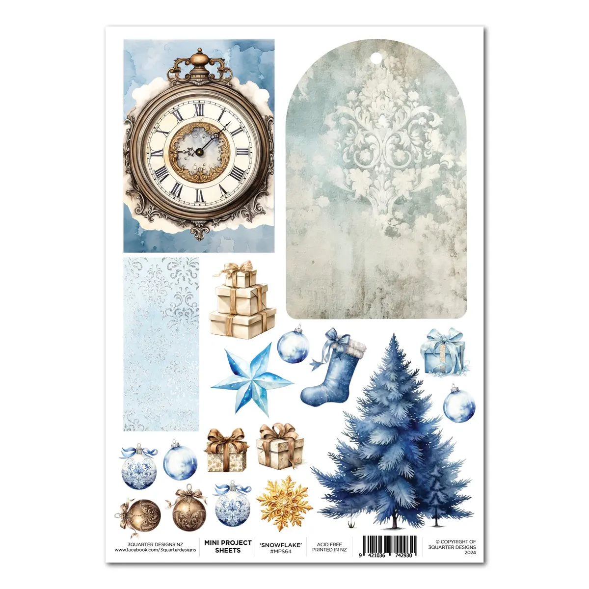 3Quarter Designs Snowflake Season - Mini Project Sheet 1