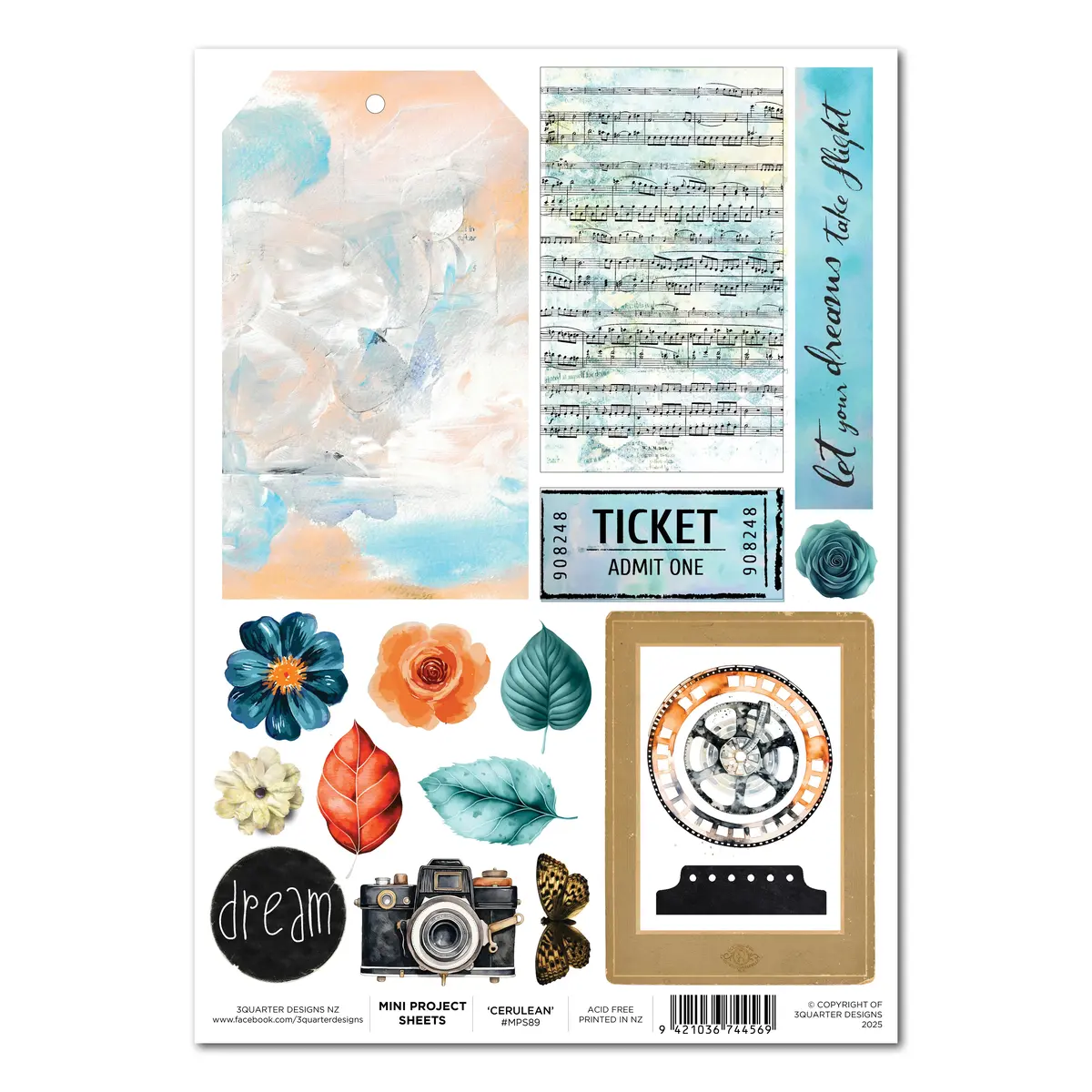 3Quarter Designs Cerulean Score - Mini Project Sheet 1
