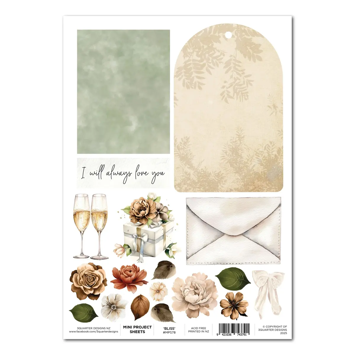 3Quarter Designs Wedded Bliss - Mini Project Sheet 1
