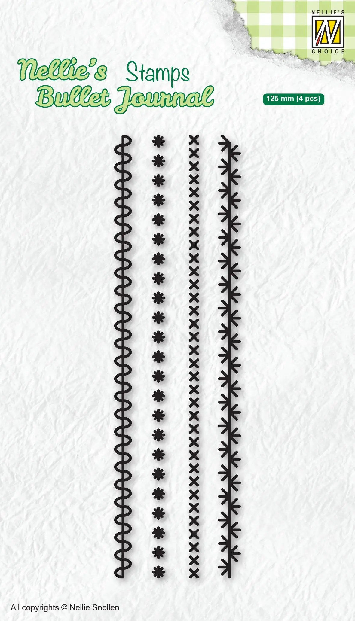Nellie's Choice Nellie's Bullet Journal Clear Stamp Borders-1 1