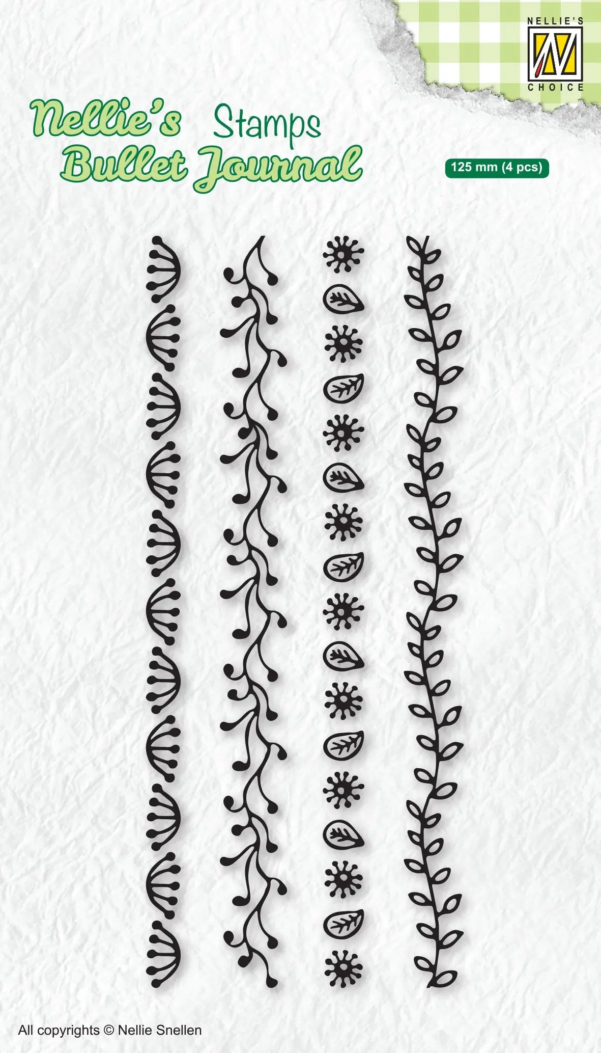 Nellie's Choice Nellie's Bullet Journal Clear Stamp Borders-2 1