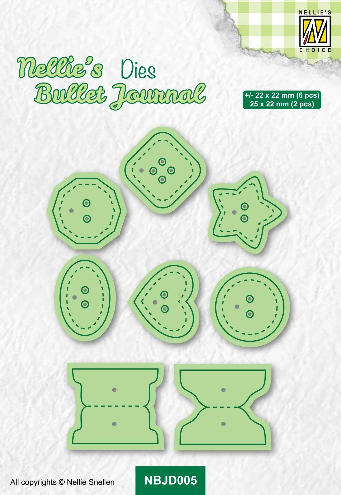 Nellie's Choice Nellie's Bullet Journal Die - Buttons 1
