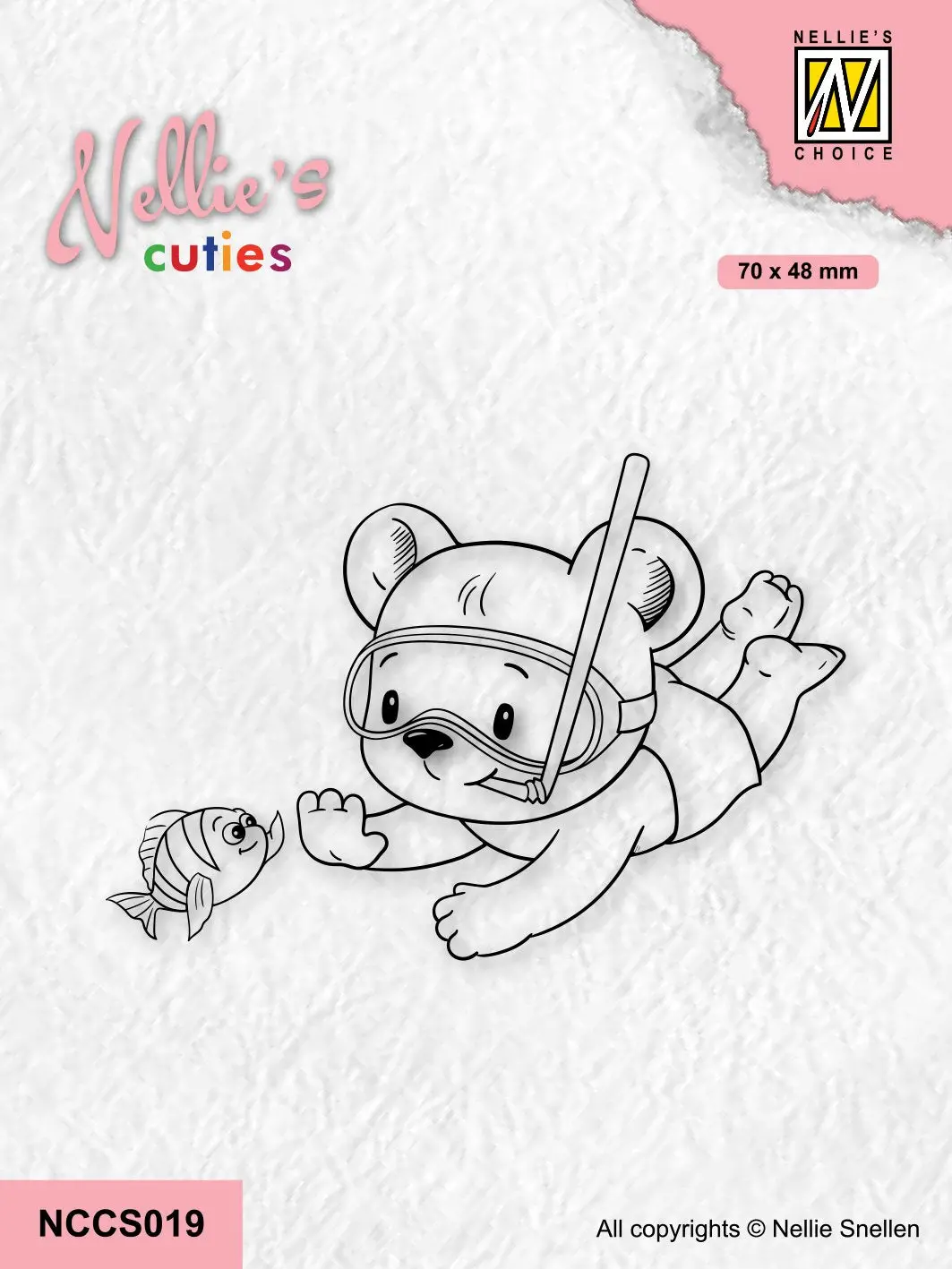 Nellie's Choice Clear Stamp Nellie's Cuties - Hi Buddy 1