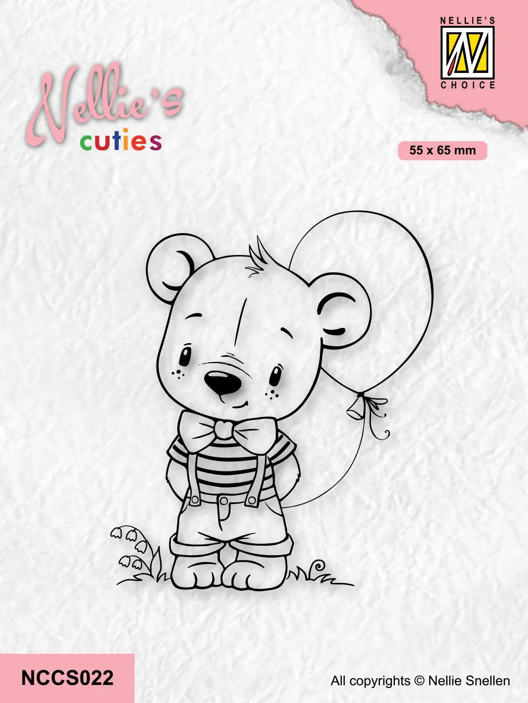 Nellie's Choice Clear Stamp Nellie's Cuties - Boy With Balloon 1