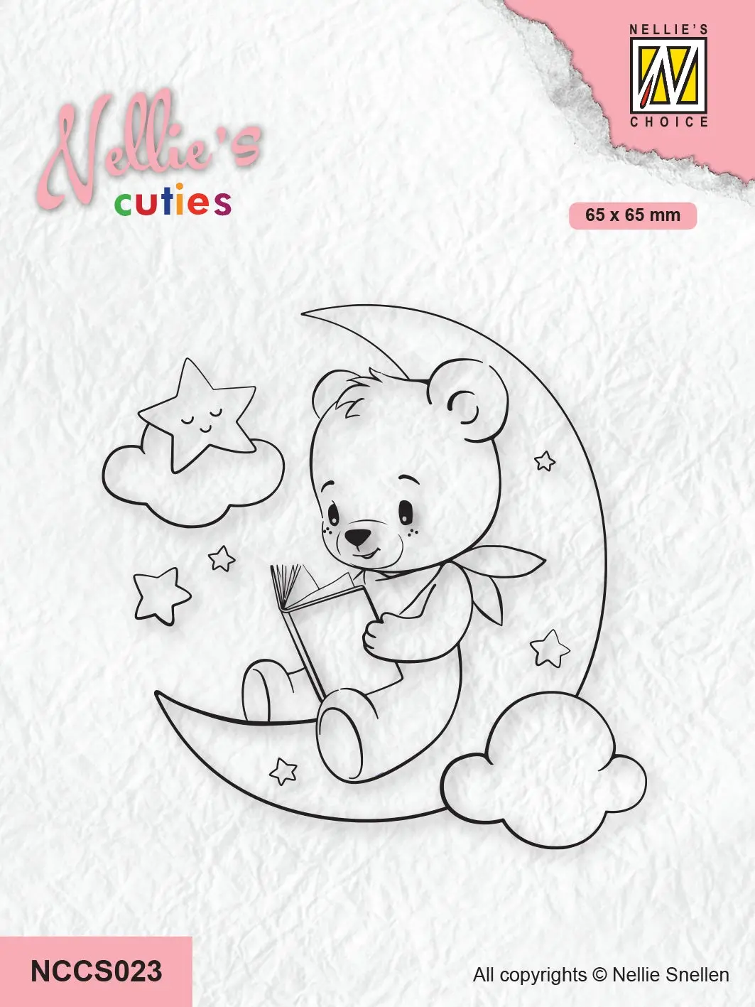 Nellie's Choice Clear Stamp Nellie's Cuties - Bedtime Stories 1