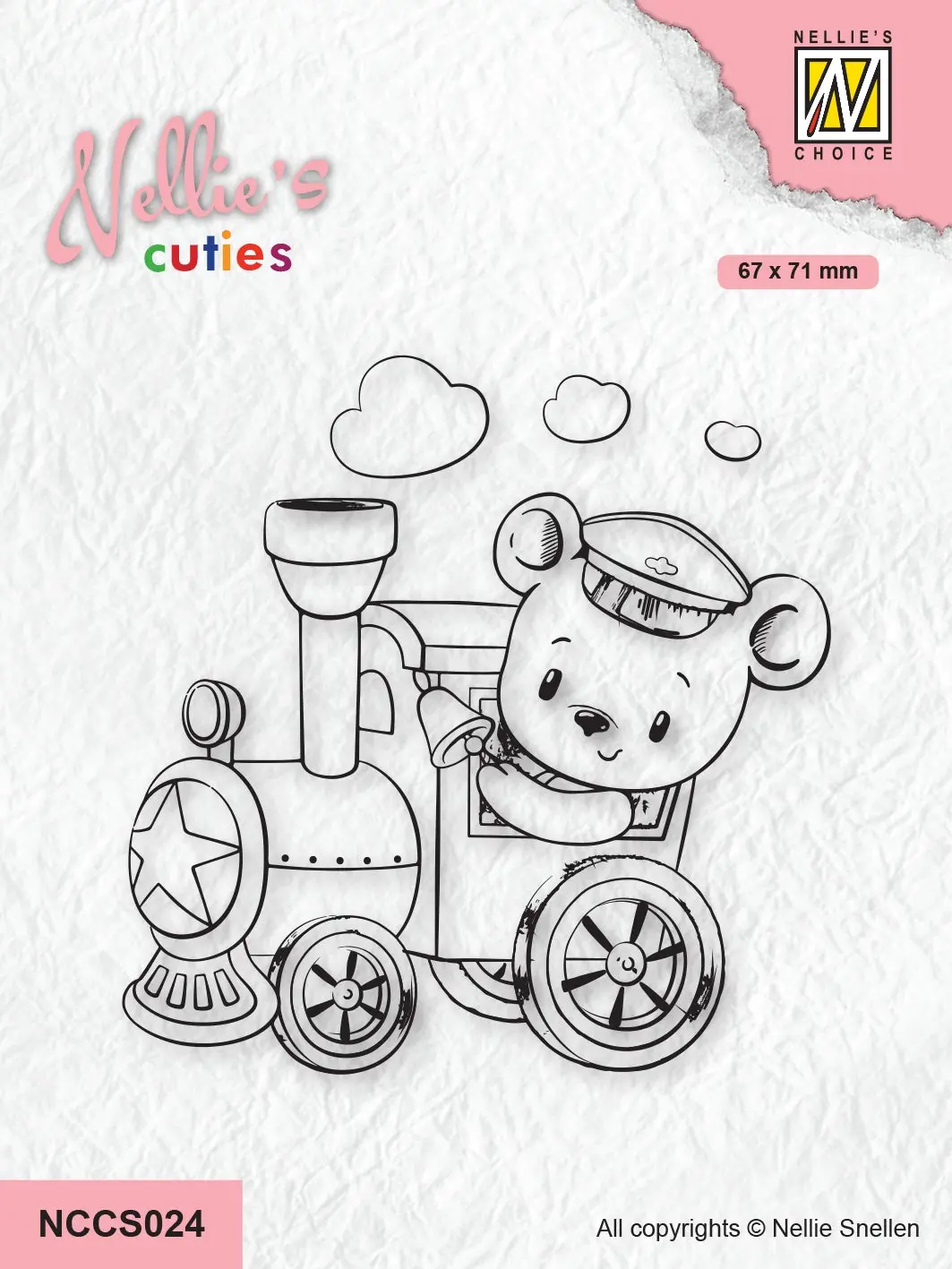 Nellie's Choice Clear Stamp Nellie's Cuties - Train Engineer 1