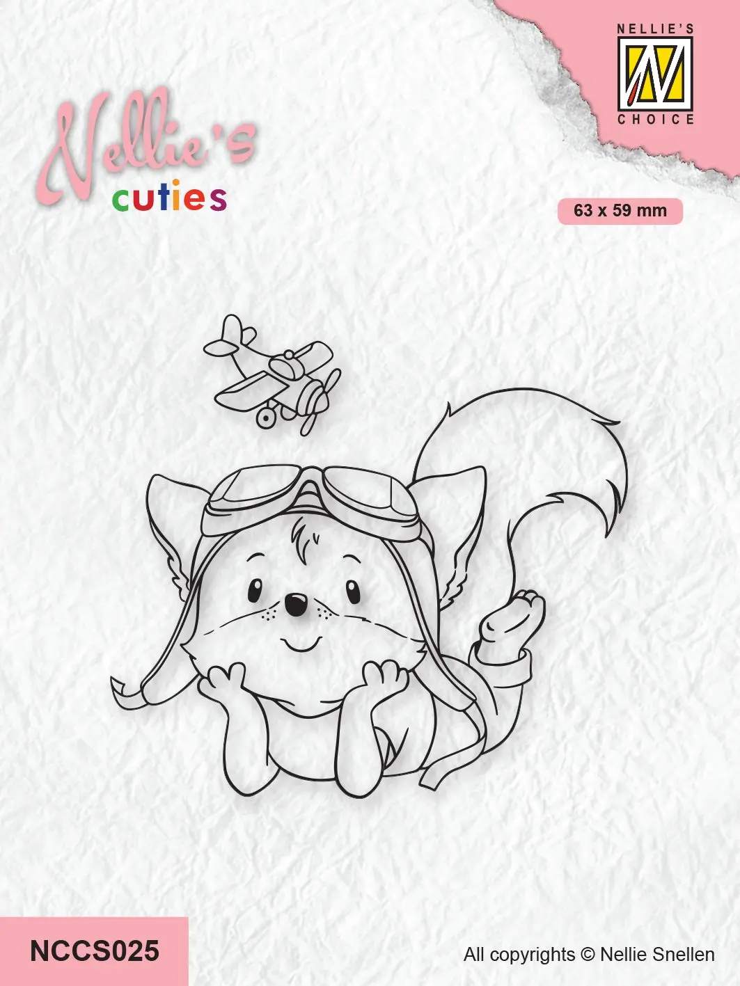 Nellie's Choice Clear Stamp Nellie's Cuties - Dreaming To Be A Pilot 1
