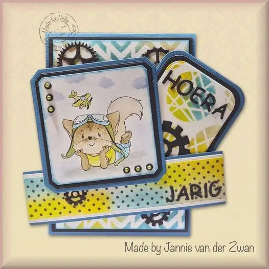 Nellie's Choice Clear Stamp Nellie's Cuties - Dreaming To Be A Pilot 2