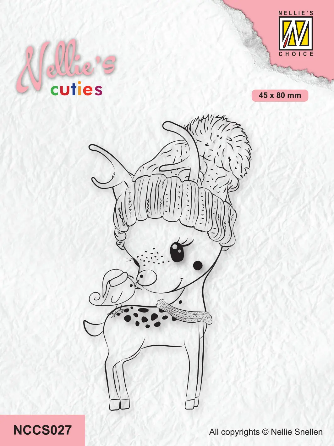 Nellie's Choice Clear Stamp Nellie's Christmas Cuties - Hi There, A Merry Christmas 1