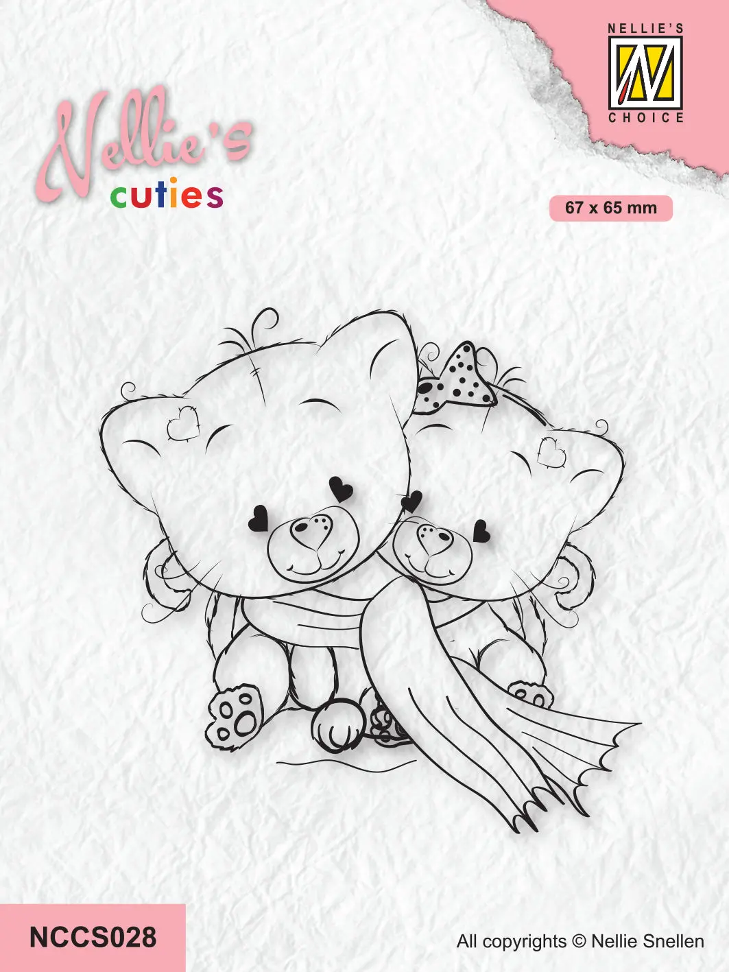 Nellie's Choice Clear Stamp Nellie's Christmas Cuties - Cosily Under A Warm Scarf 1