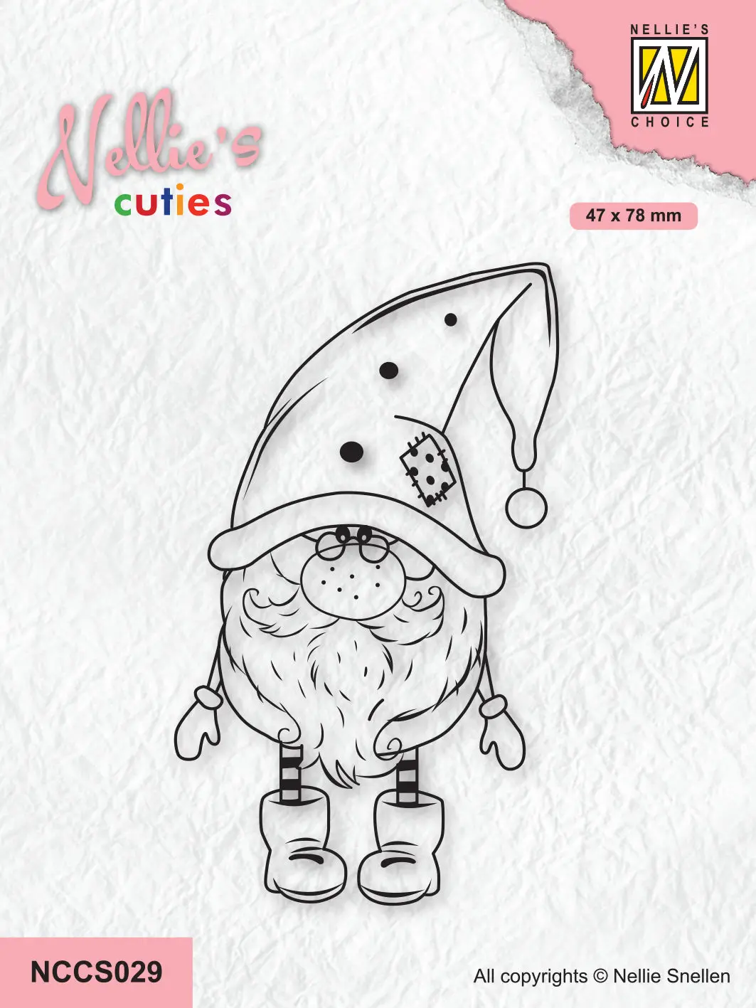 Nellie's Choice Clear Stamp Nellie's Christmas Cuties - Christmas Gnome 1