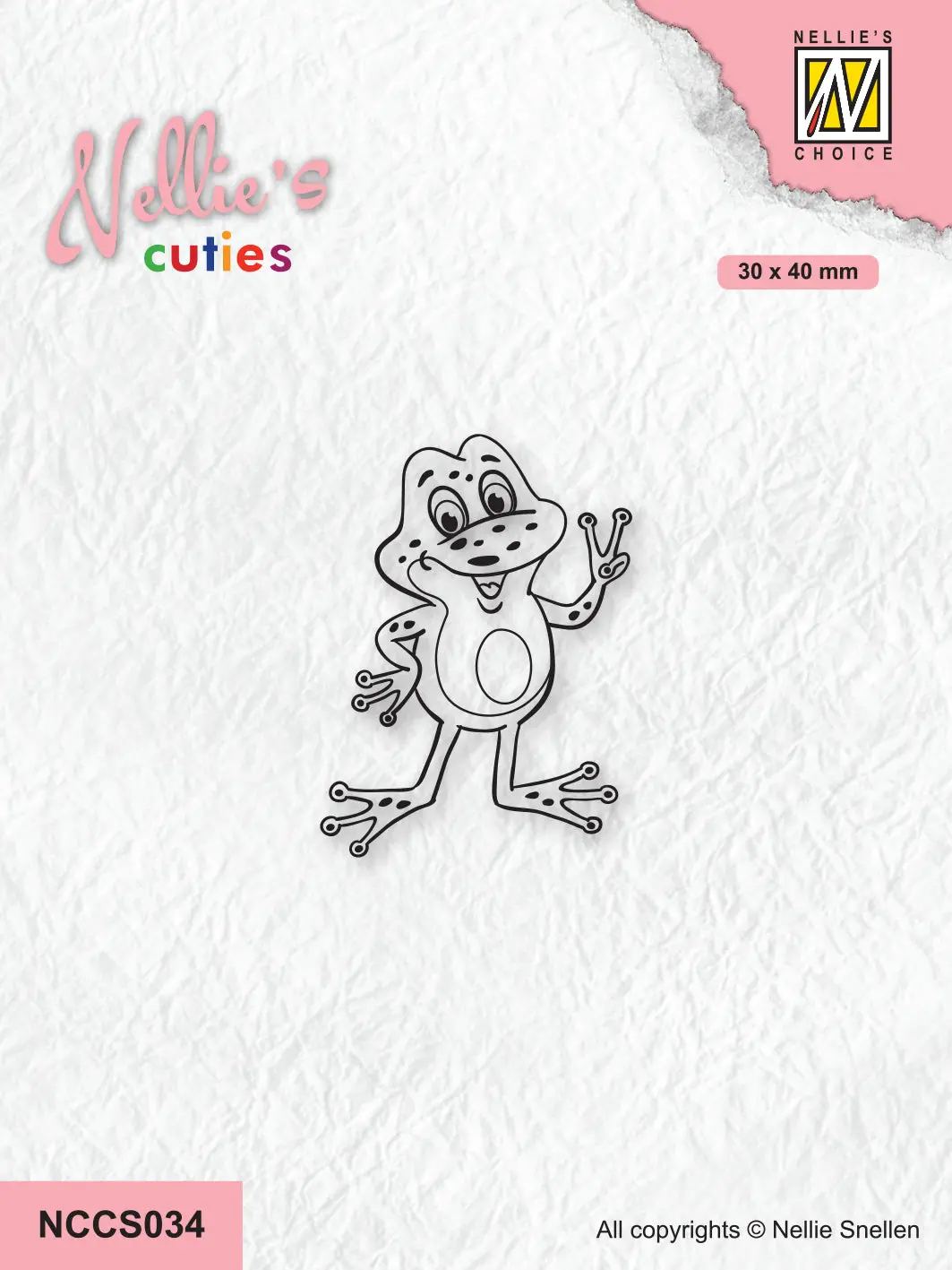 Nellie's Choice Clear Stamp Nellie's Cuties - Frog Series - Frog-4 1