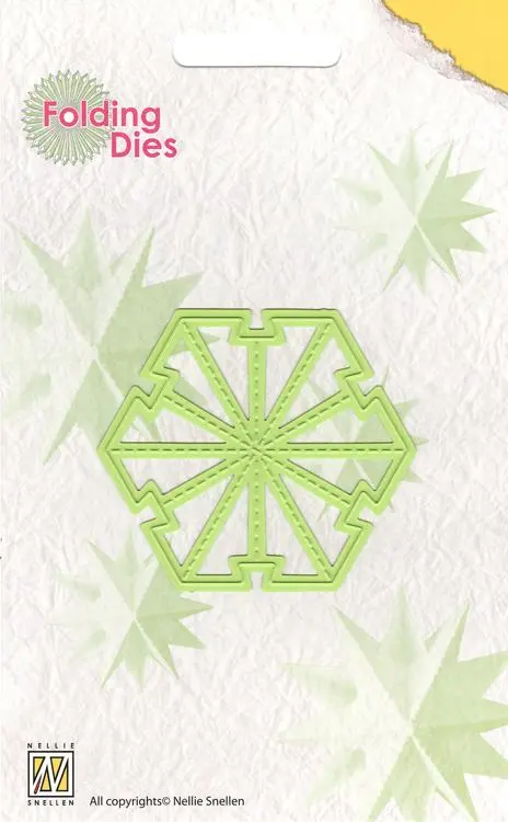 Nellie's Folding Die - Christmas Ball Star Small 1