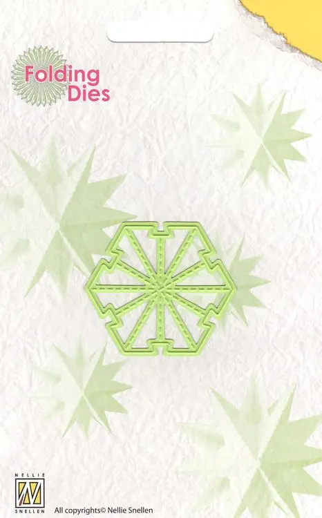 Nellie's Folding Die - Christmas Ball Star Mini 1