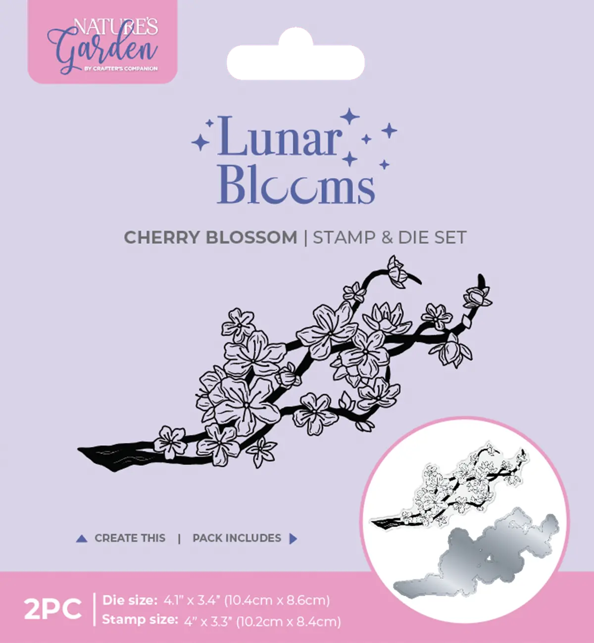 Natures Garden Lunar Blooms Stamp & Die - Cherry Blossom 1