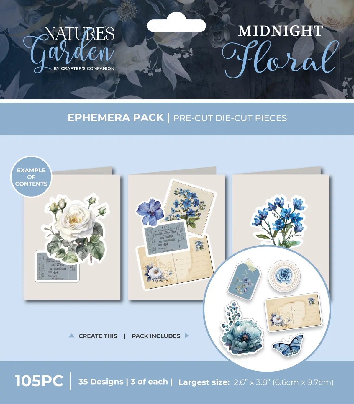Nature's Garden - Midnight Floral - Ephemera Pack 1
