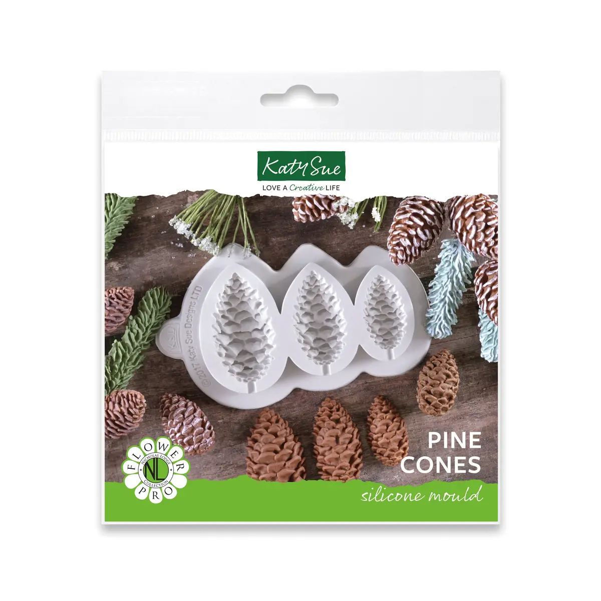 Flower Pro Pine Cones Silicone Mould 1