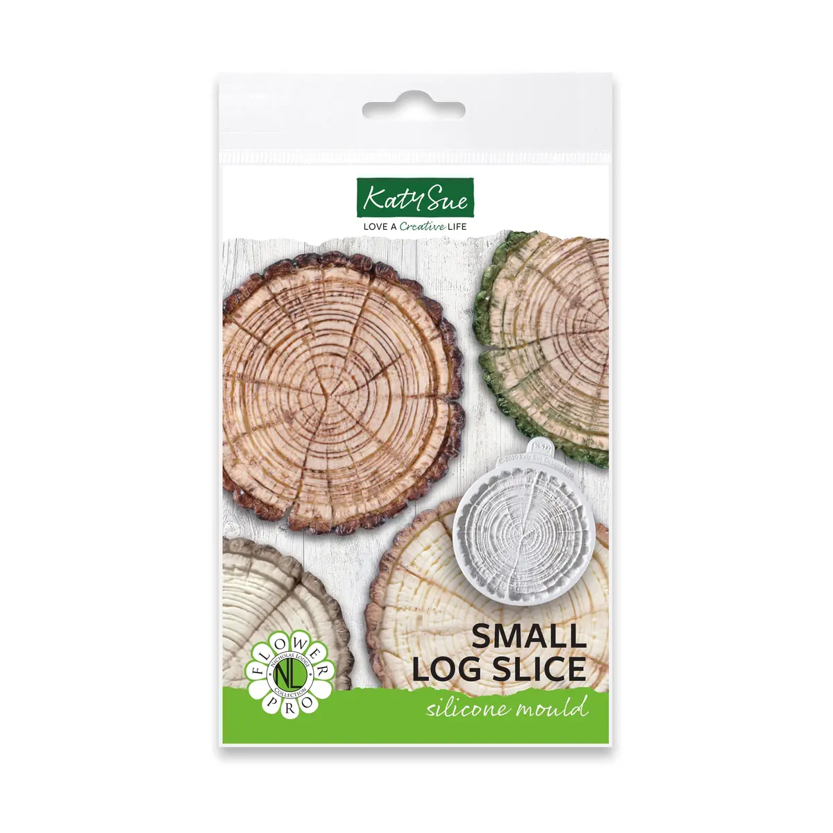 Flower Pro Small Log Slice Silicone Mould 1