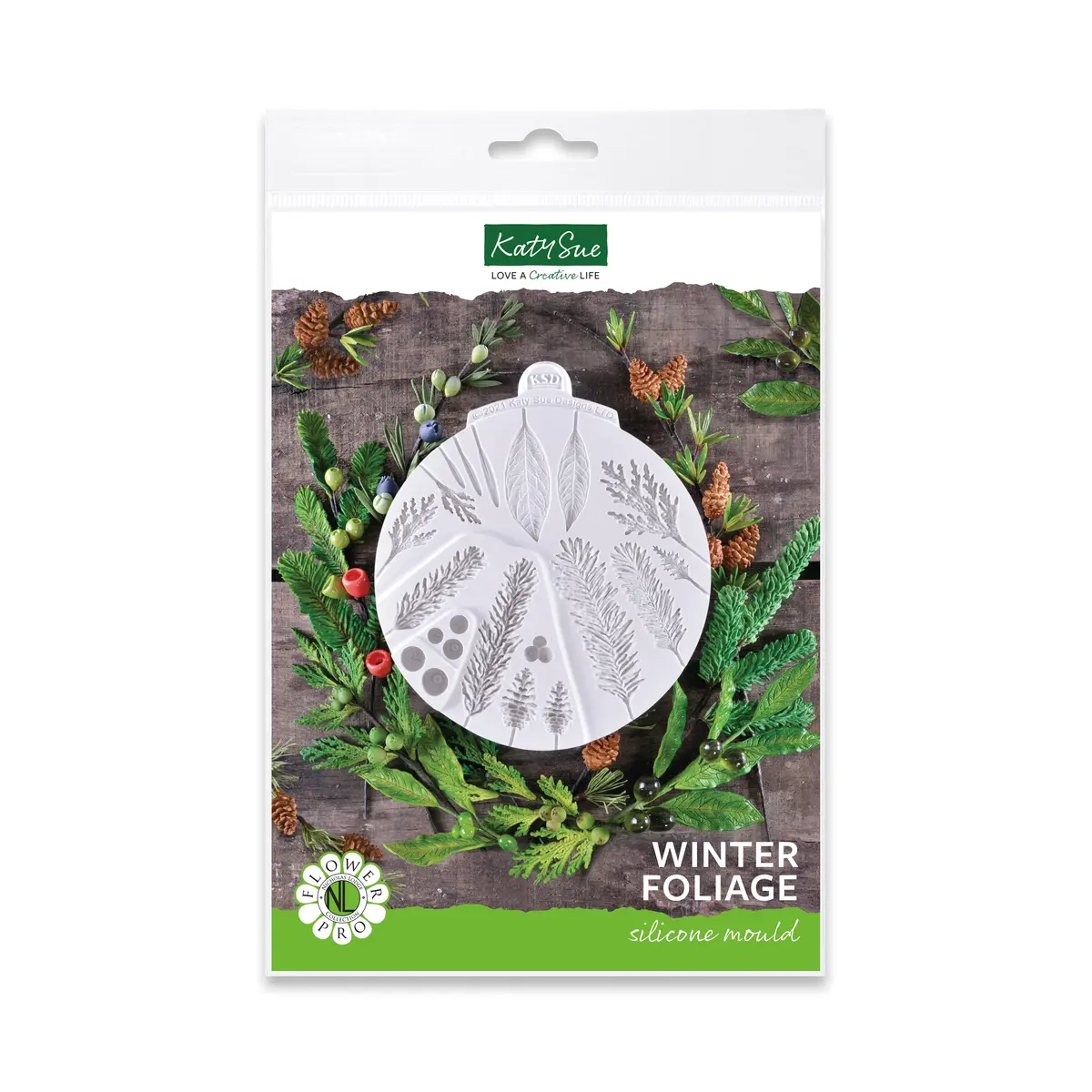 Flower Pro Winter Foliage Silicone Mould 1