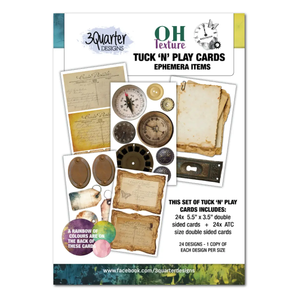 3Quarter Designs Oh Texture - Tuck N Play Cards 1