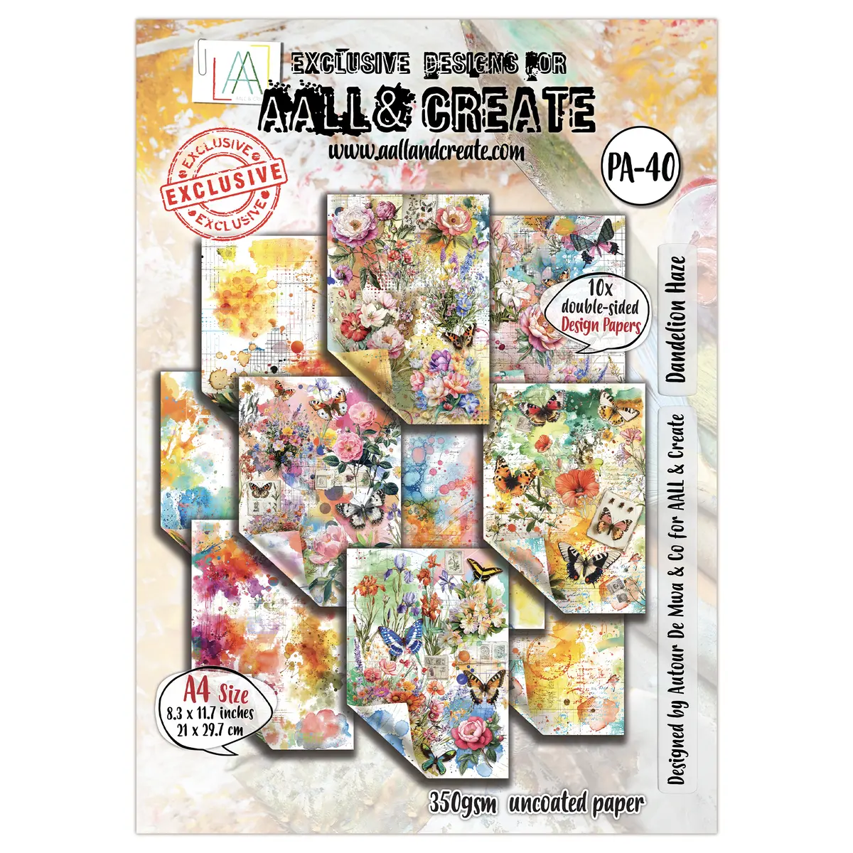 Aall And Create - A4 Design Paper - Dandelion Haze 1