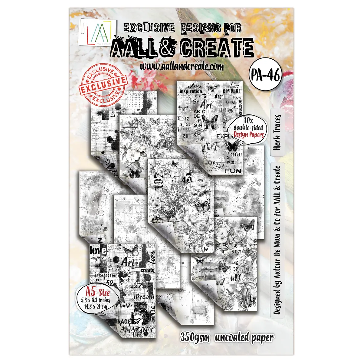 Aall And Create - A5 Design Paper - Herb Traces 1