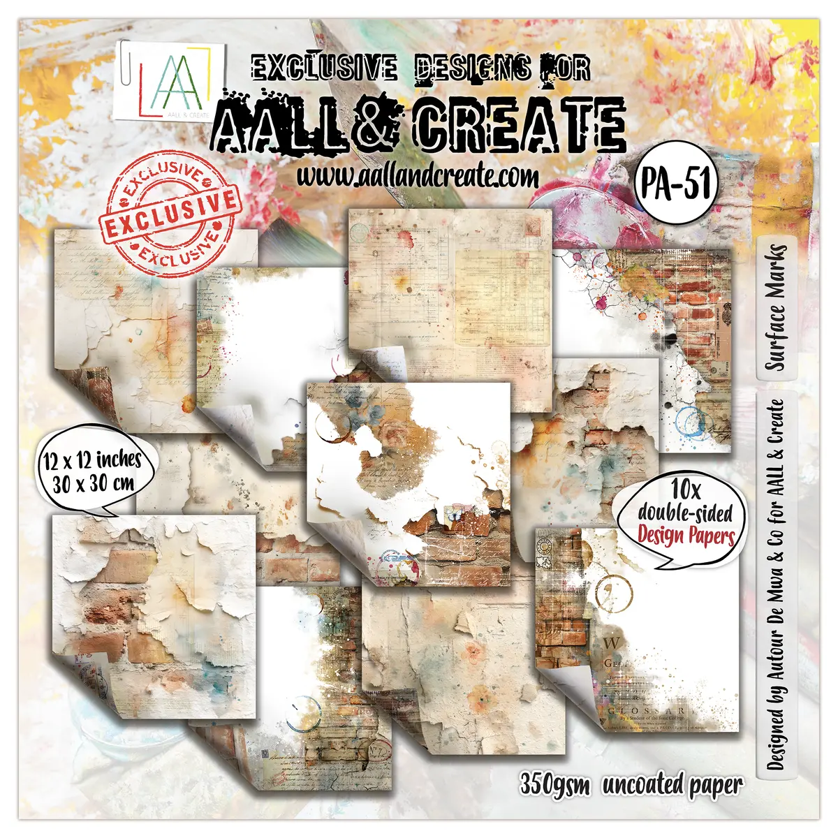 Aall And Create - 12X12 Design Paper - Surface Marks 1