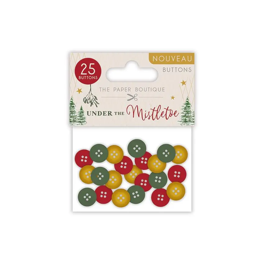 The Paper Boutique Under The Mistletoe Buttons 1