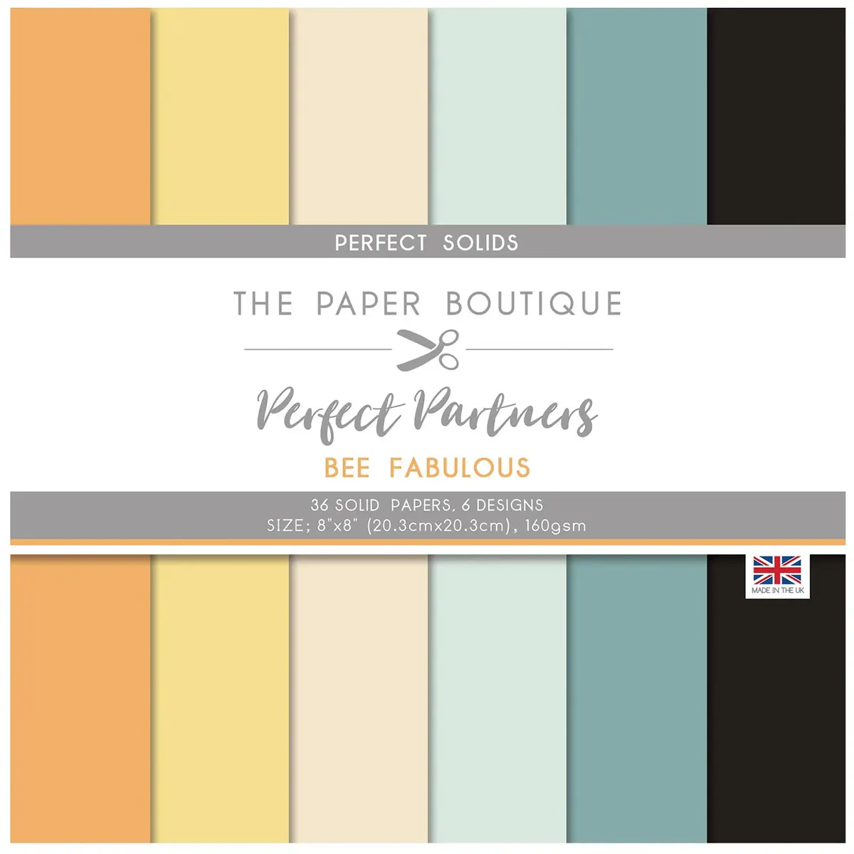 The Paper Boutique Perfect Partners - Bee Fabulous 8X8 Solids 1